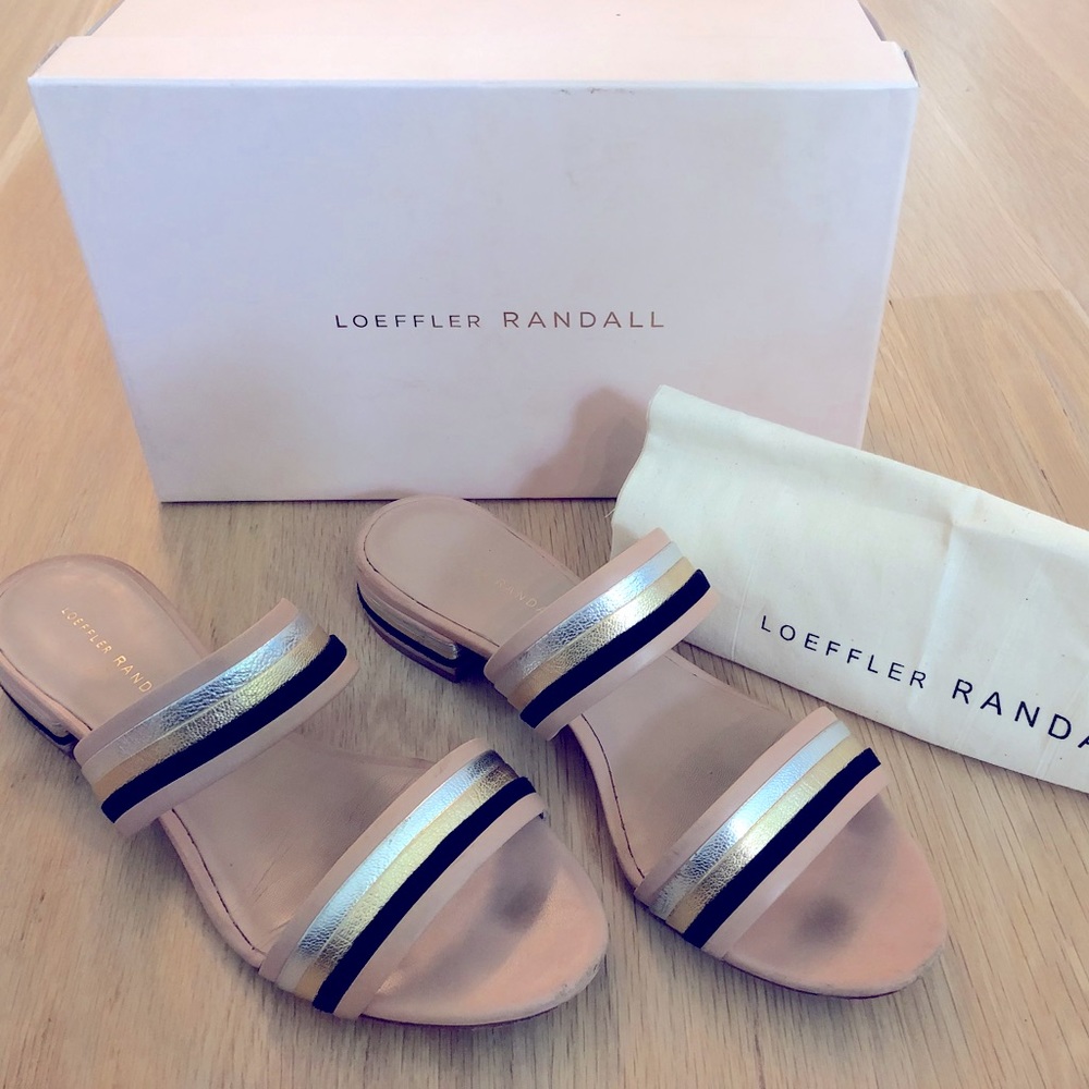 Loeffler Randall Rubie double band sandals, size 9